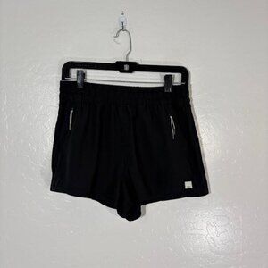 Vuori Dash Shorts Womens Medium Black Athletic Lined Zip Pocket Running Gym